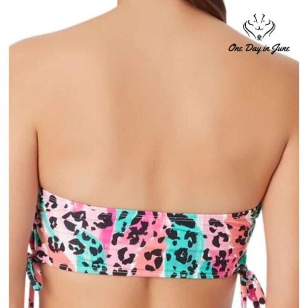 Sugar Beach Animal Bandeau Bikini Top Size M - Picture 2 of 3